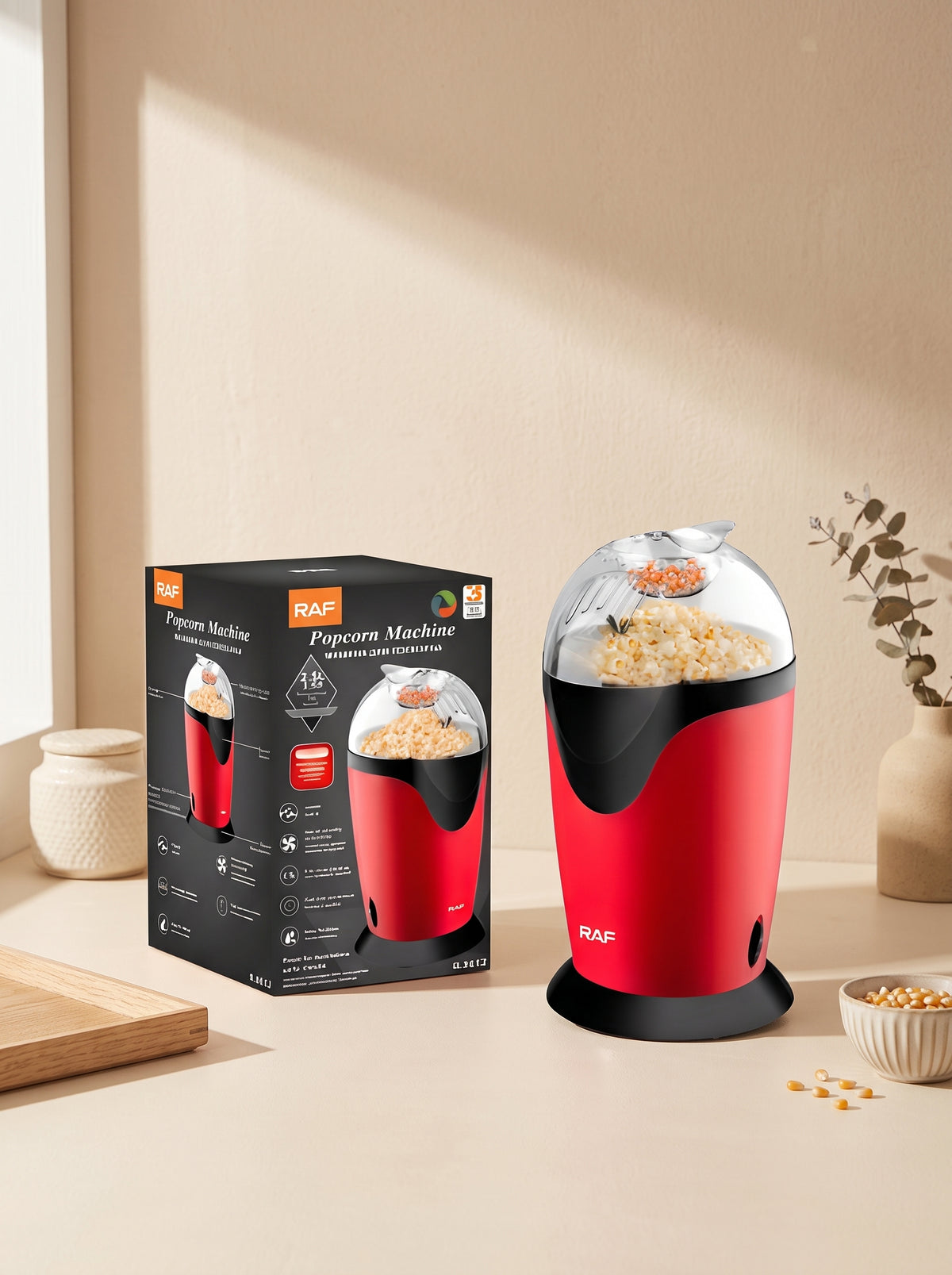 Hot Air Popcorn Maker – Oil-Free Healthy Popcorn Machine